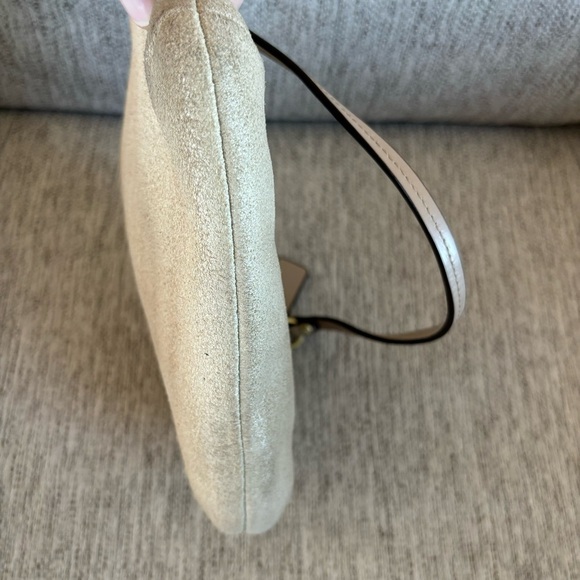 Coach Tan Soft Suede Wristlet - Picture 6 of 8